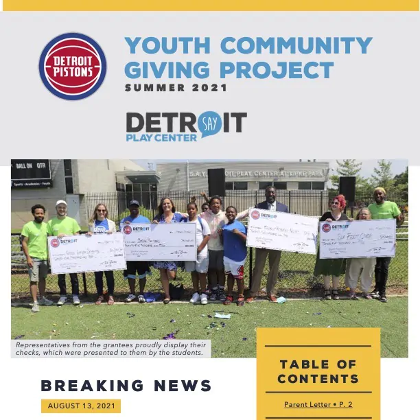 Detroit Pistons Youth Community Giving Challenge Cover2