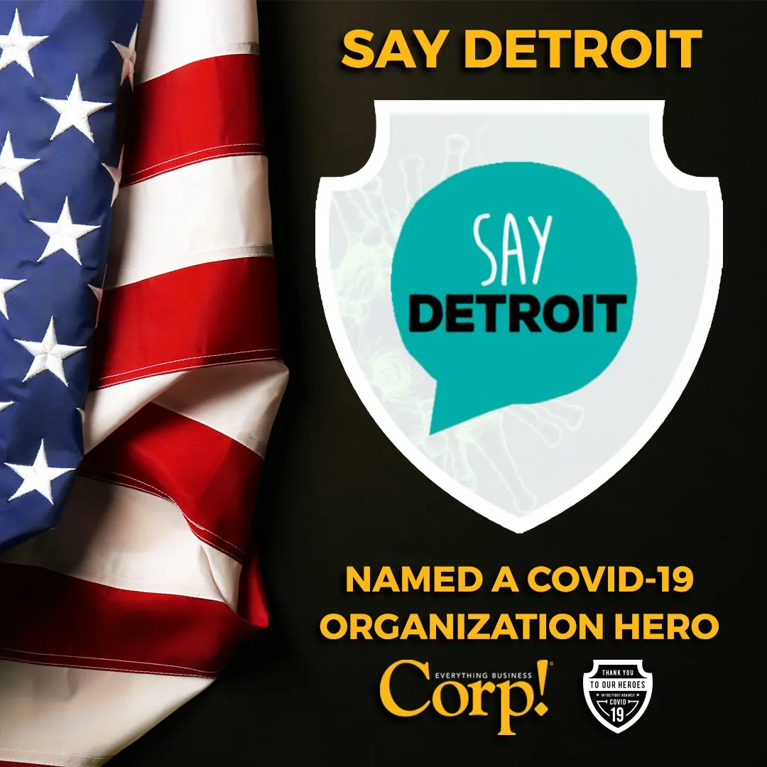 SAY Detroit Corp Heroes Badge